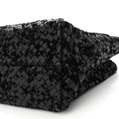 Bottega Veneta Nappa Velours Intrecciato Medium Cabat Black 9 of 10