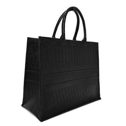 Christian Dior Oblique Calfskin Embossed Large Book Tote Black 3 of 11