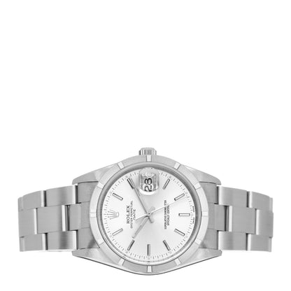 Rolex Stainless Steel 34mm Oyster Perpetual Date Watch Silver 15210 2 of 5