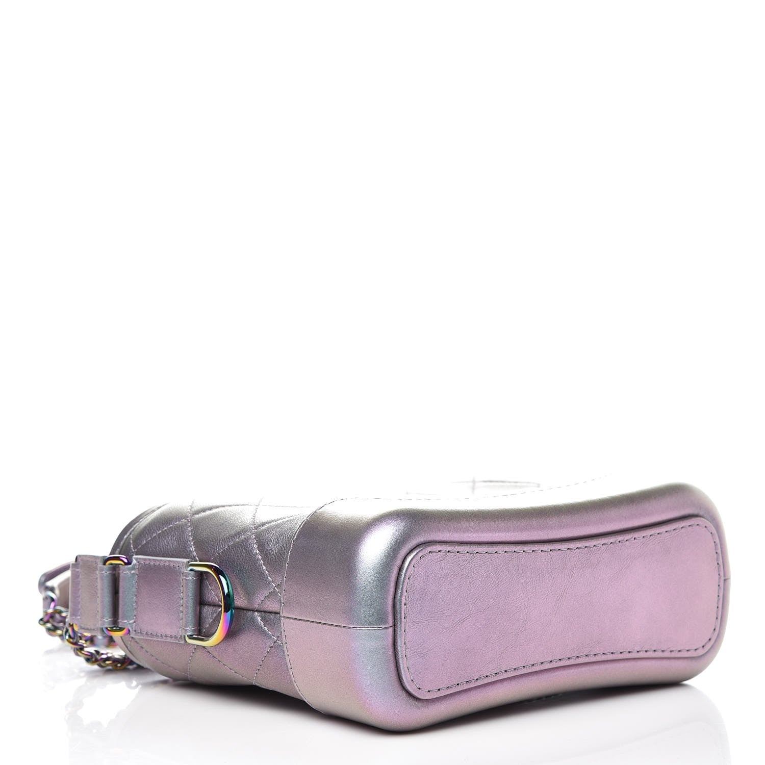 Chanel Iridescent Lambskin Calfskin Quilted Small Gabrielle Hobo Light Purple 6 of 11