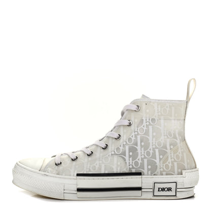 Christian Dior Technical Canvas Oblique Mens B23 High Top Sneakers 41 White 1 of 18