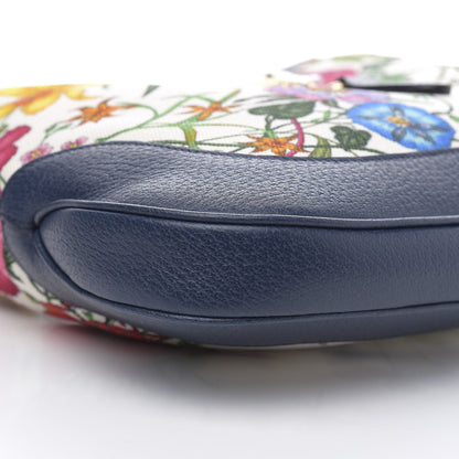 Gucci Canvas Flora Medium Jackie Hobo Blue Agata 8 of 10