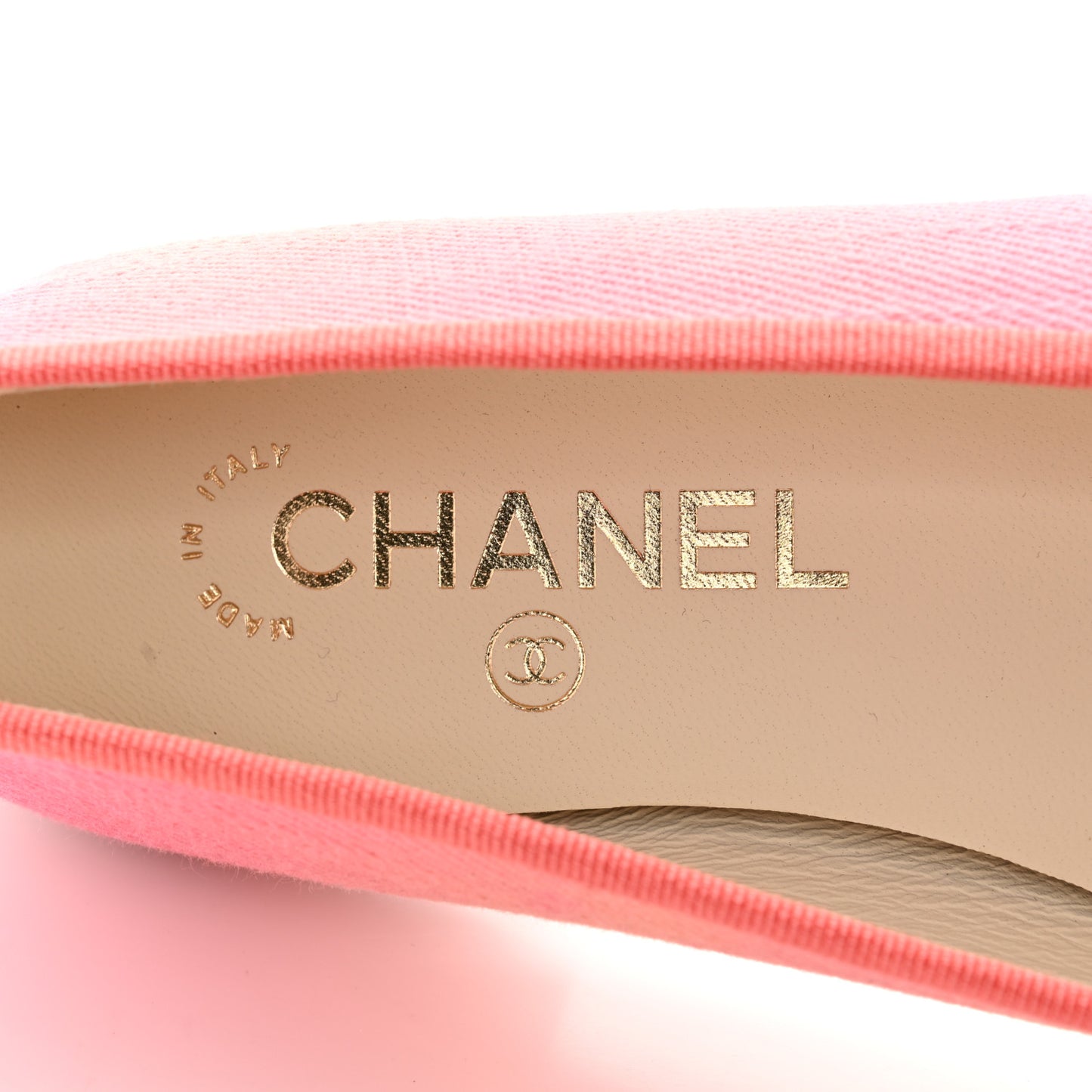 Fabric Cap Toe CC Ballerina Flats 37 Coral Pink Orange
