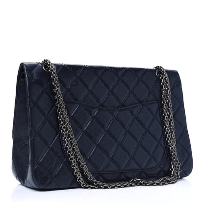 Chanel Aged Calfskin Quilted 2.55 Reissue 227 Flap Navy Blue 2 of 12