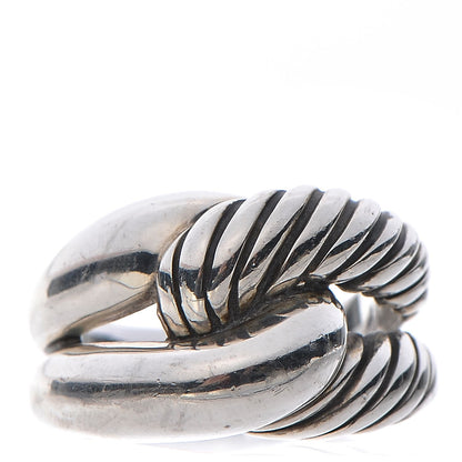 David Yurman Sterling Silver Single Loop Labyrinth Ring 58 8.5 6 of 10