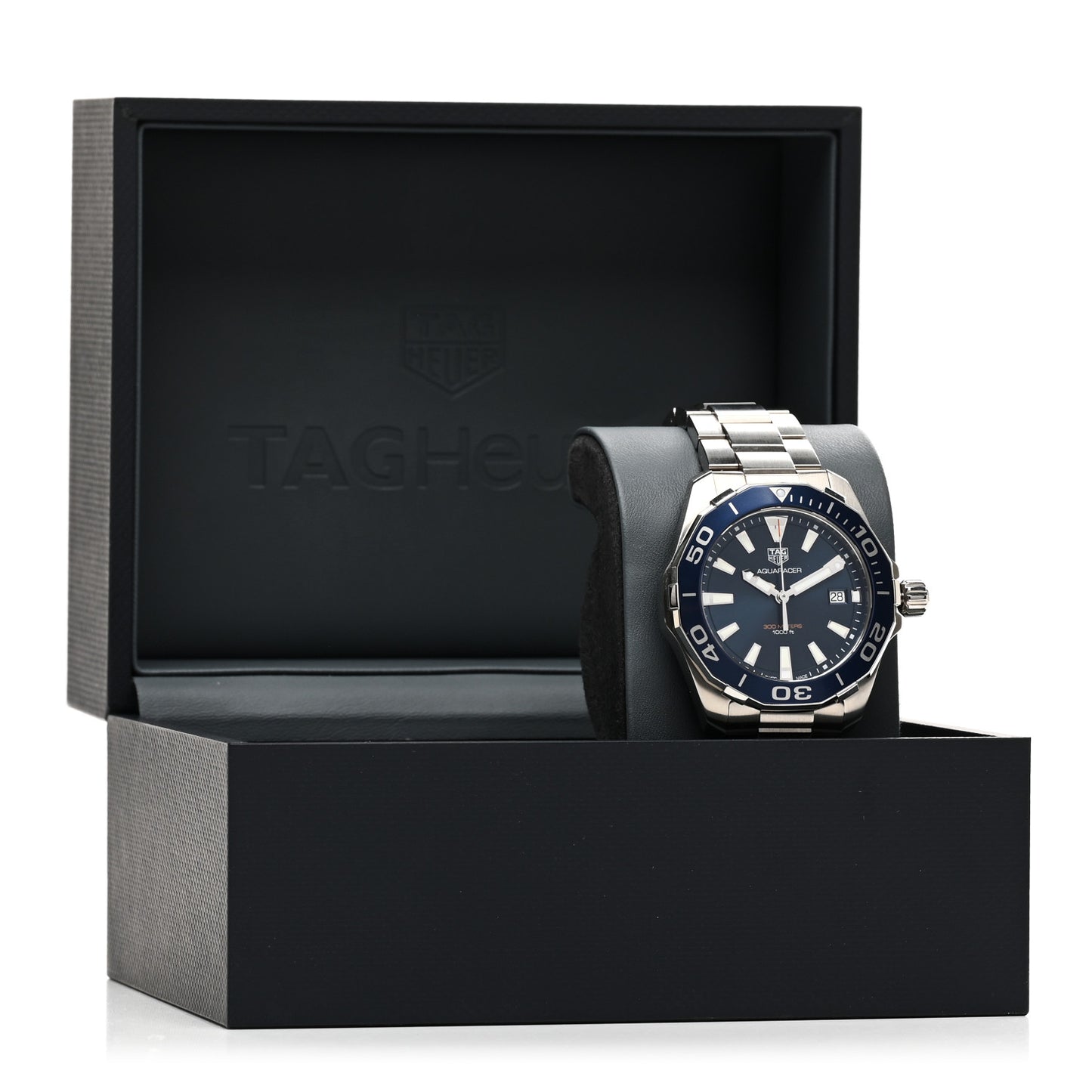 Stainless Steel 41mm Aquaracer 300M Quartz Watch Blue WAY111C