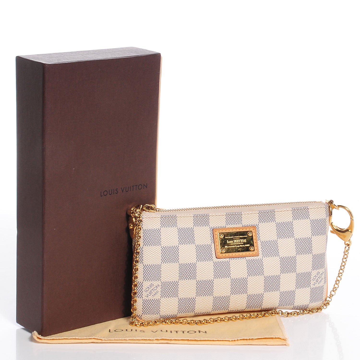 Louis Vuitton Damier Azur Pochette Milla MM 5 of 8