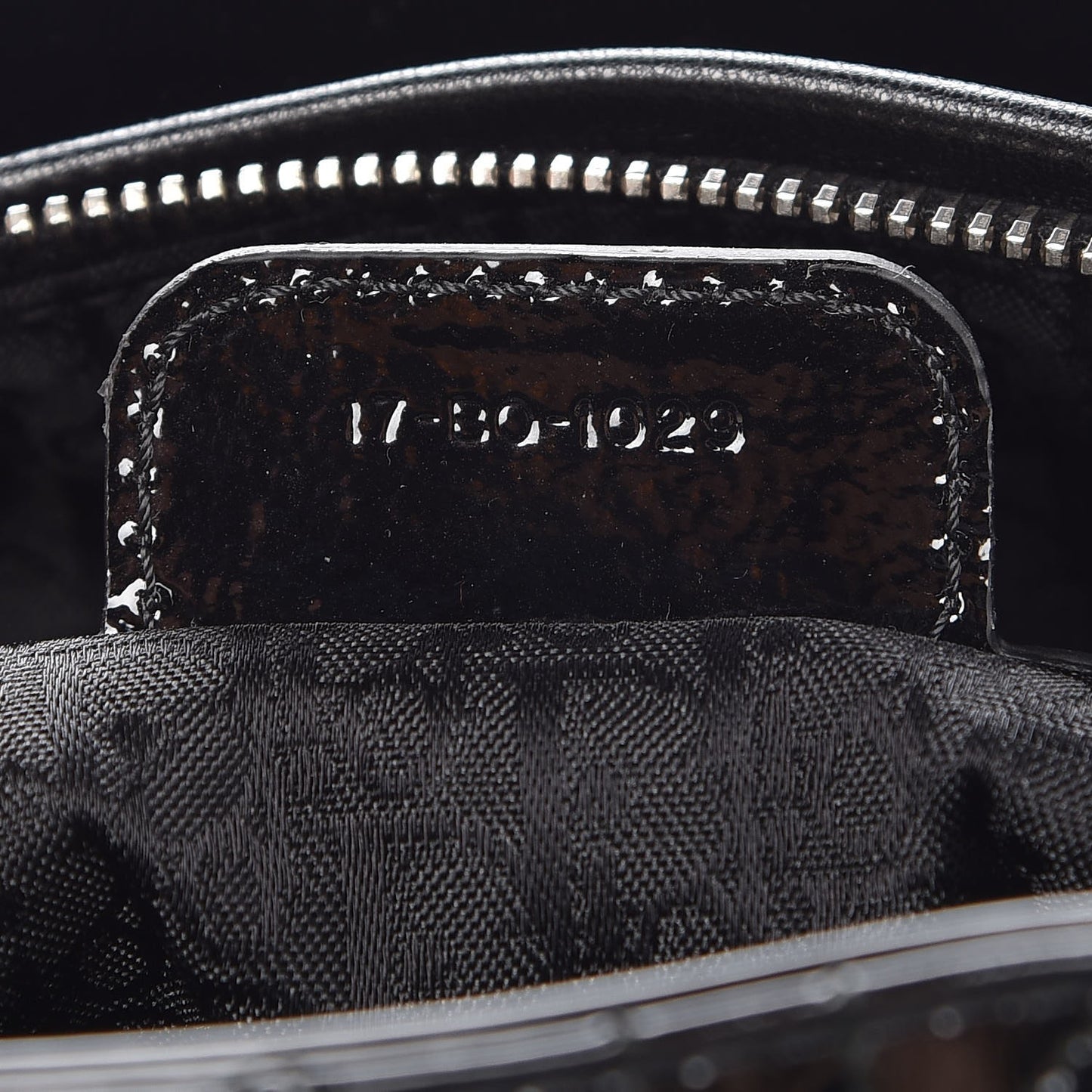 Patent Cannage Large Lady Dior Black