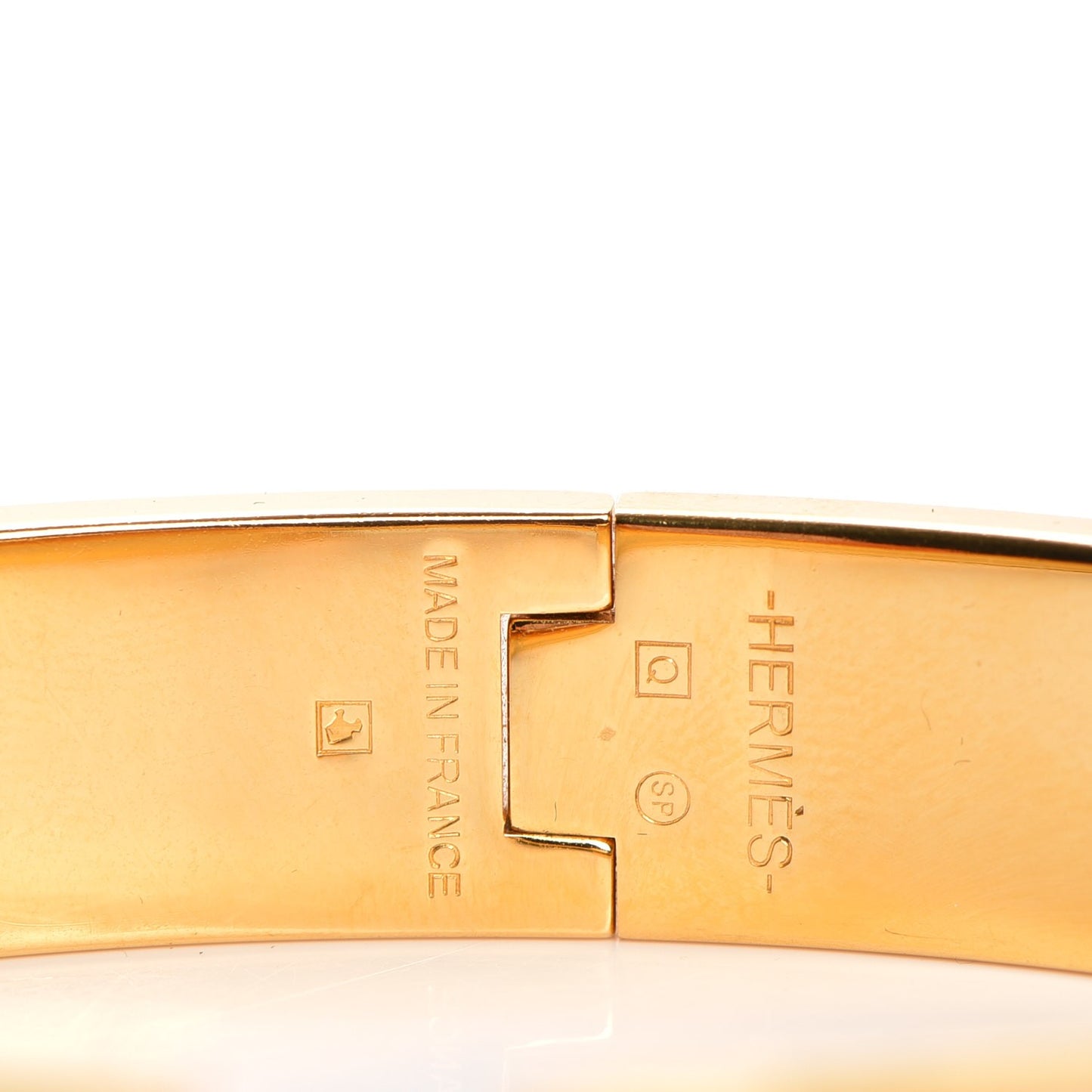 Enamel Narrow Clic Clac H Bracelet GM Rose Dragee