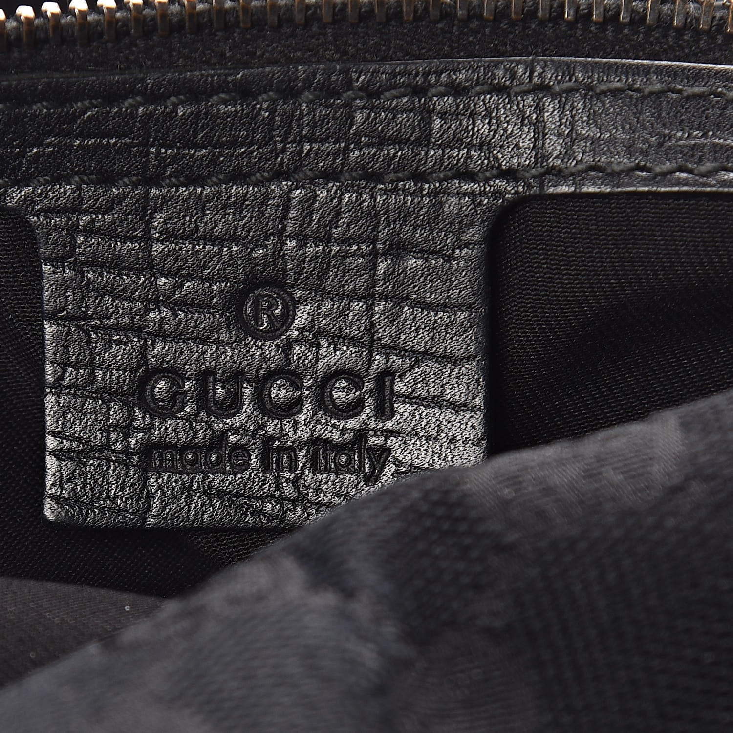 Gucci Monogram Medium Horsebit Chain Hobo Black 6 of 11