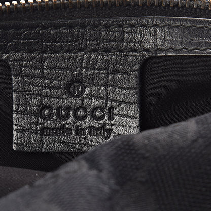 Gucci Monogram Medium Horsebit Chain Hobo Black 6 of 11