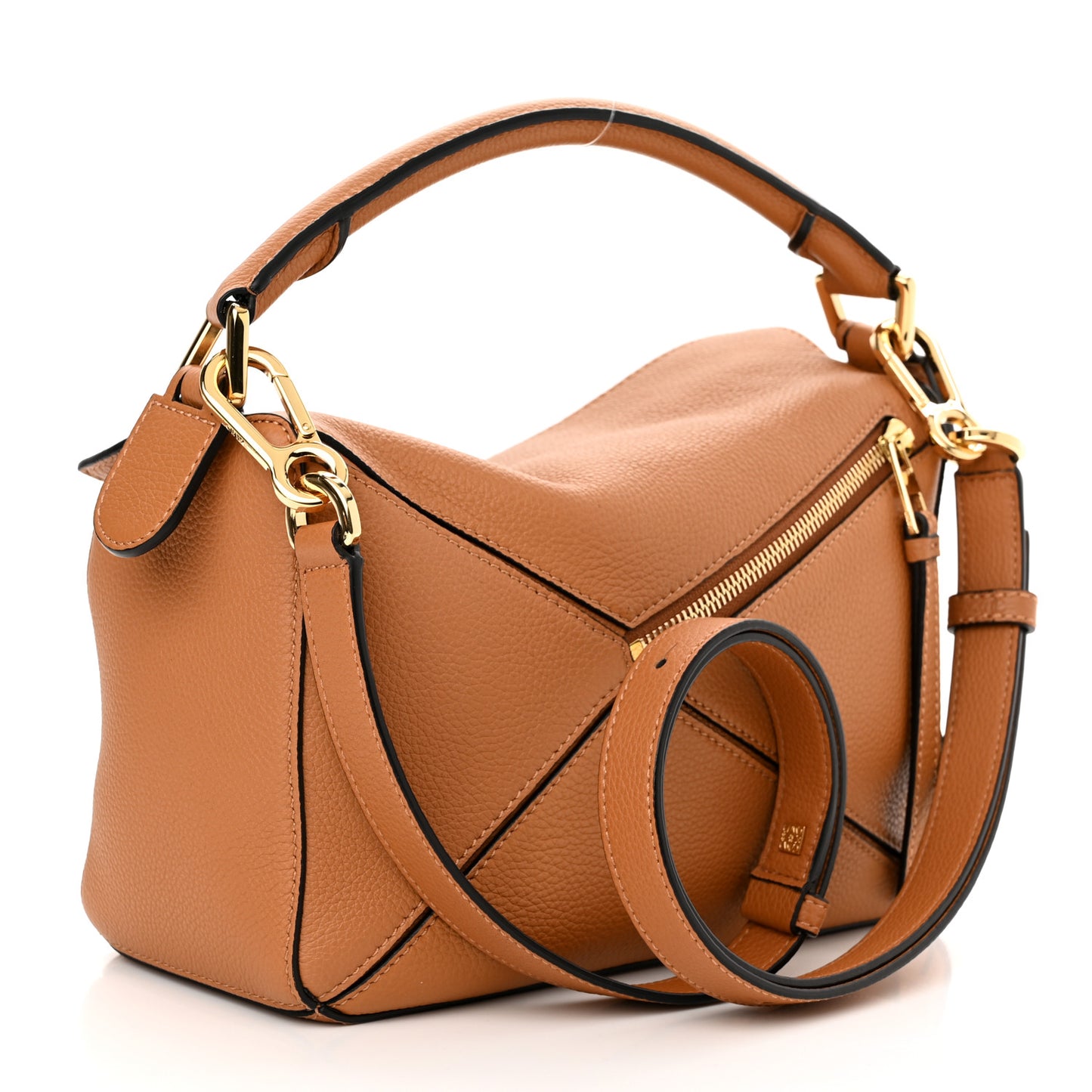 Soft Grained Calfskin Small Puzzle Bag Light Caramel