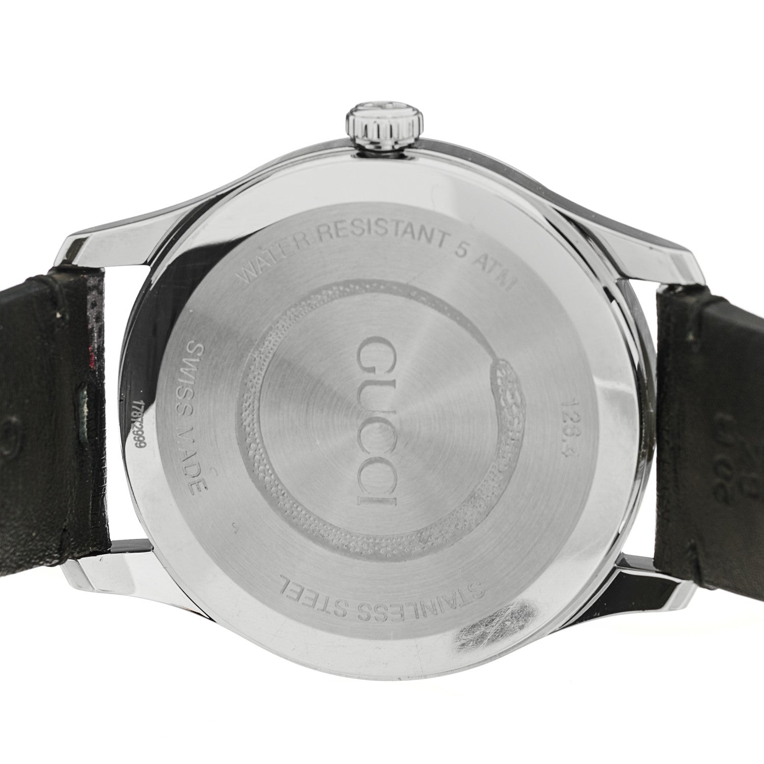 Gucci Stainless Steel Calfskin 38mm Le Marche Des Merveilles Snake Quartz Watch Black 4 of 4