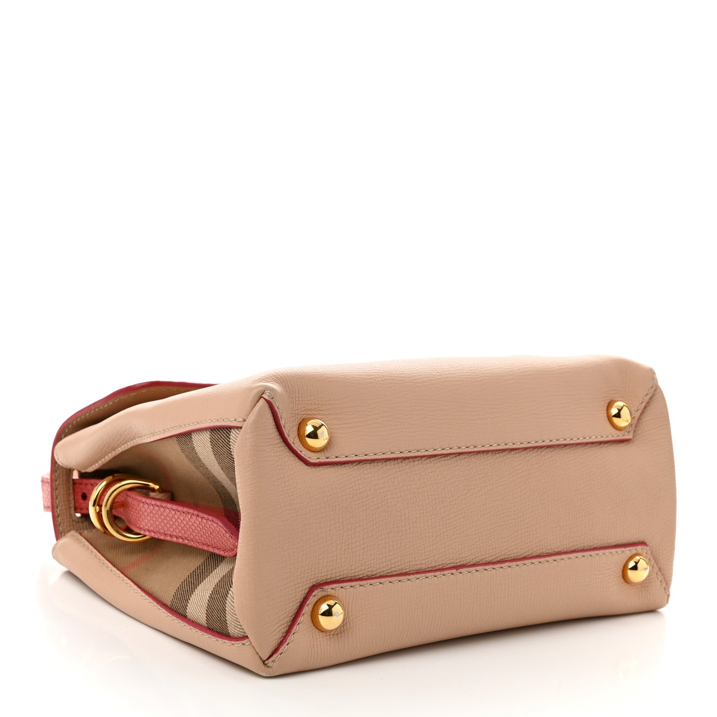 Derby Calfskin Snakeskin House Check Small Camberley Beige Red