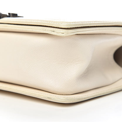 Chanel Caviar Quilted Medium Boy Flap Ivory 9 of 10