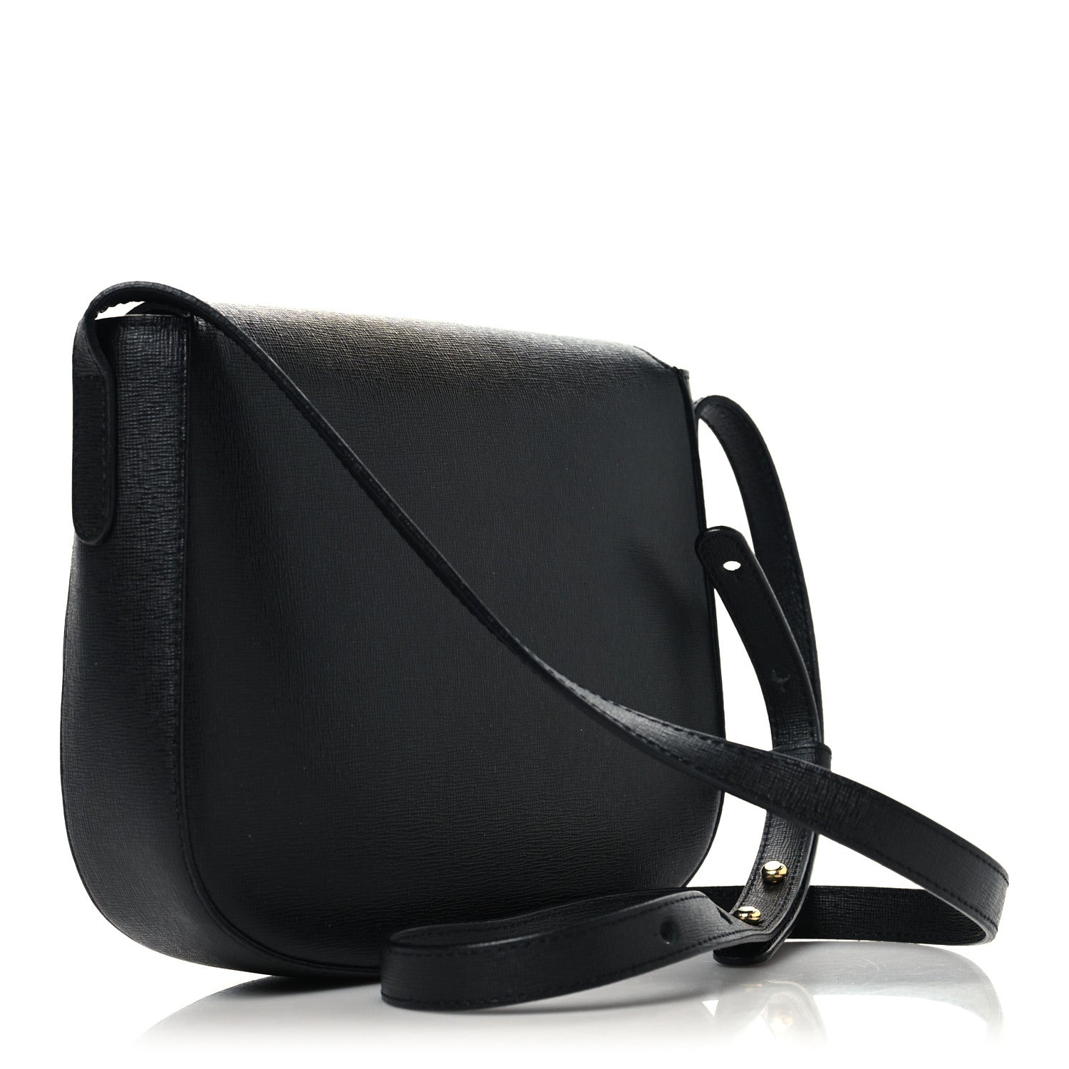 Mansur Gavriel Calfskin Flap Crossbody Bag Black 3 of 9