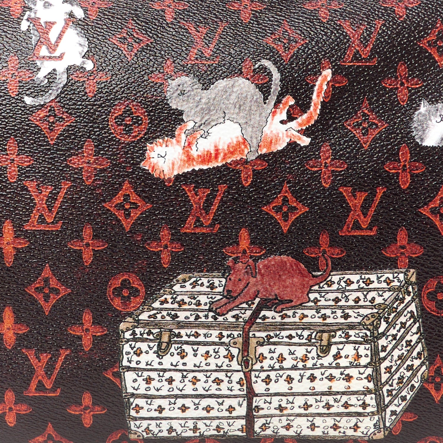 Louis Vuitton Catogram Speedy Bandouliere 30 Marron 12 of 15