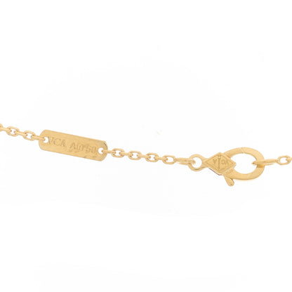 Van Cleef & Arpels 18K Yellow Gold Black Onyx Vintage Alhambra Pendant Necklace 4 of 5