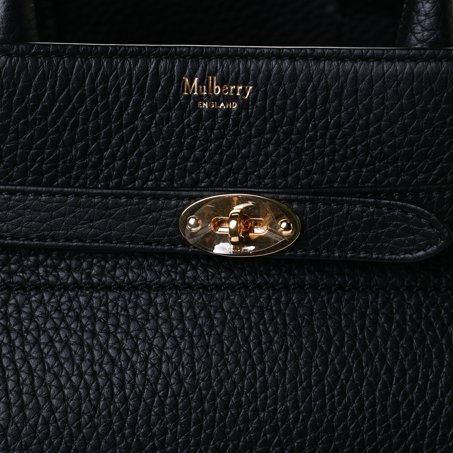 Mulberry Heavy Grain Small Belted Bayswater Tote Black 13 of 15