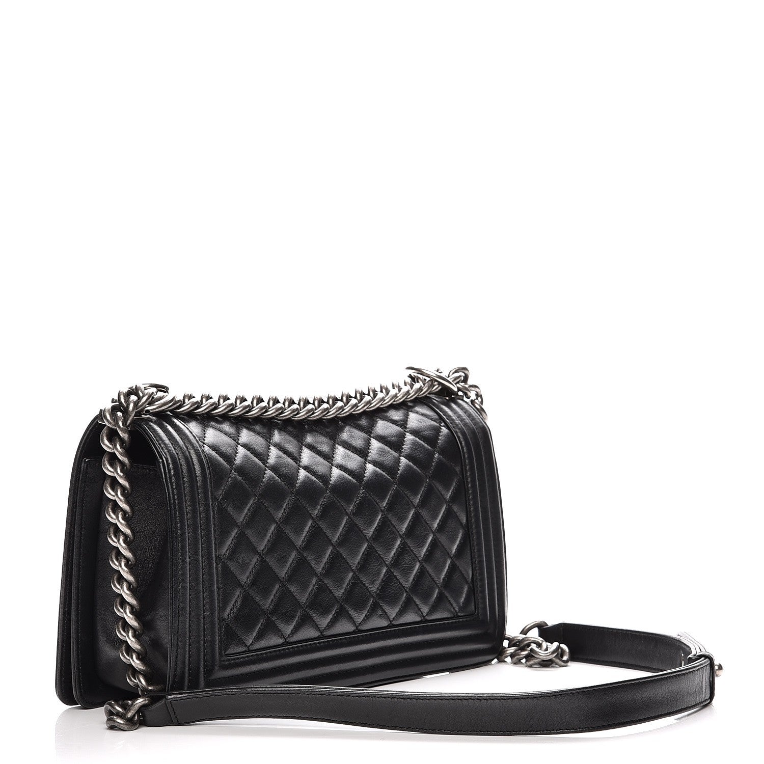 Chanel Calfskin Quilted Medium Boy Flap Black 3 of 11