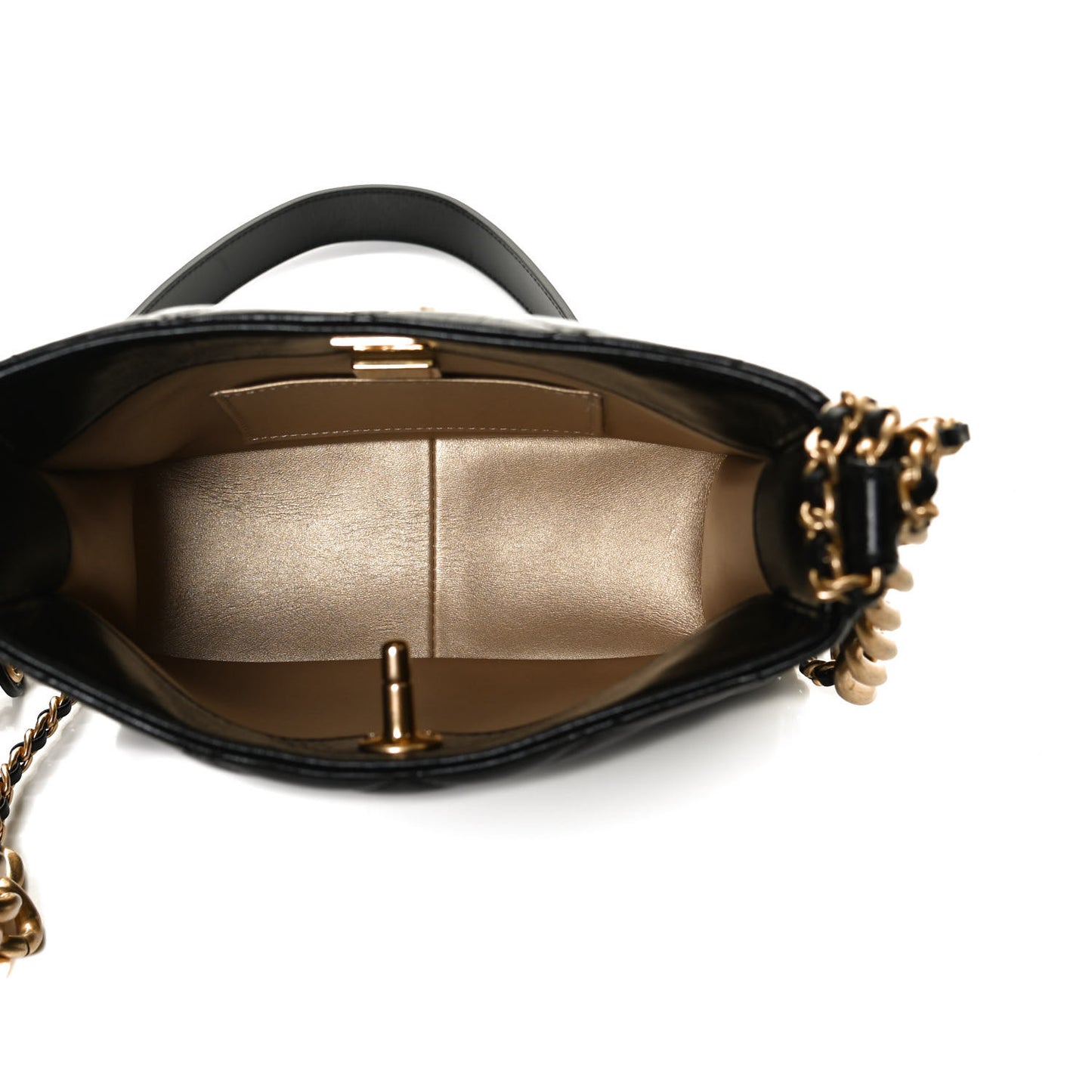 Lambskin Quilted Hobo Black