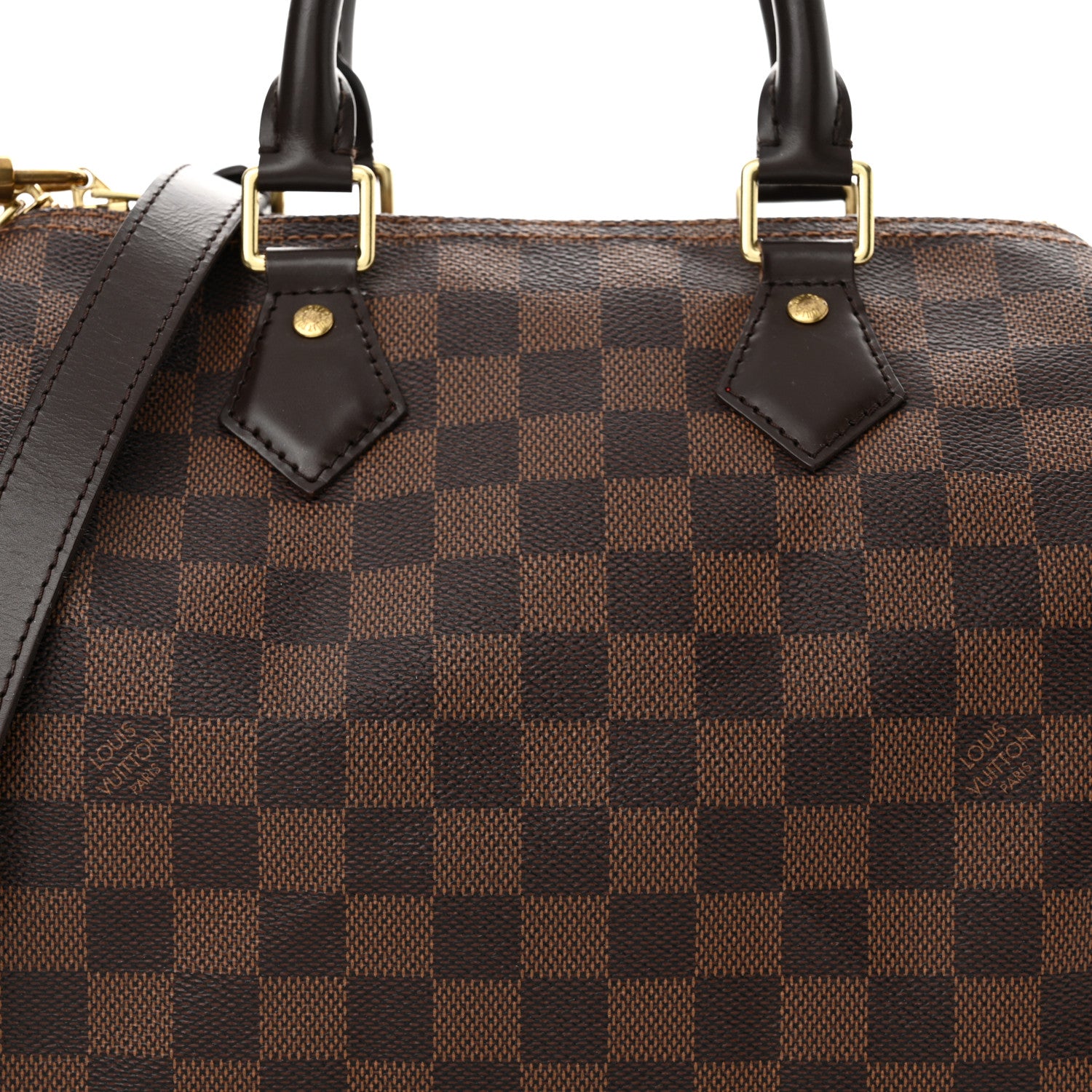 Louis Vuitton Damier Ebene Speedy Bandouliere 25 8 of 12