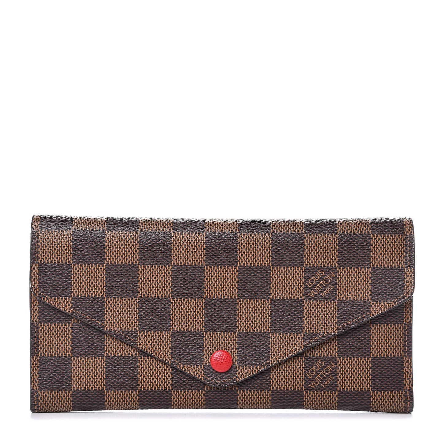 Damier Ebene Josephine Wallet Red