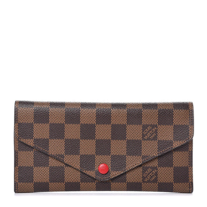 Louis Vuitton Damier Ebene Josephine Wallet Red 1 of 7