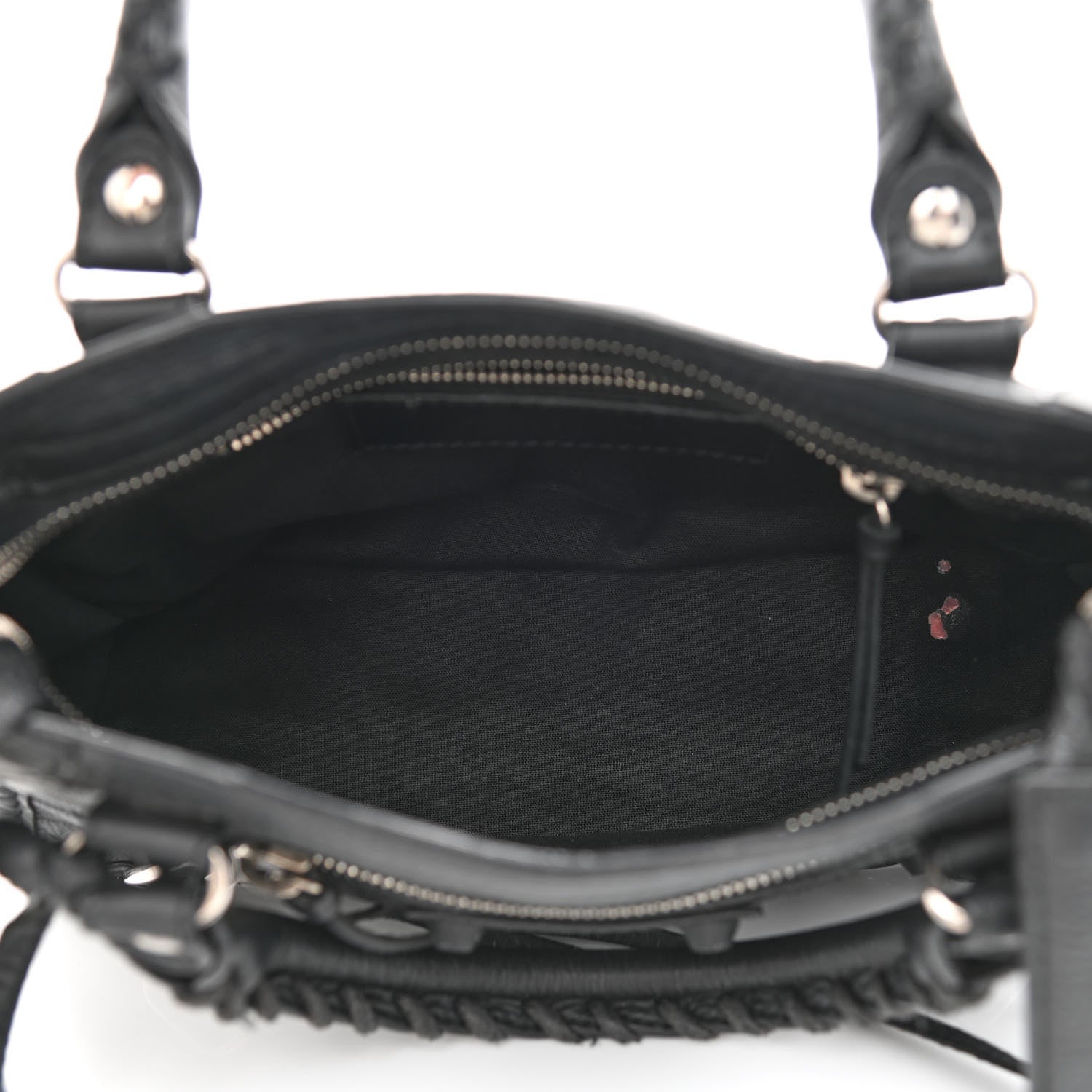 Balenciaga Matte Goatskin Rubber Covered Classic Hardware Mini City Black 5 of 13