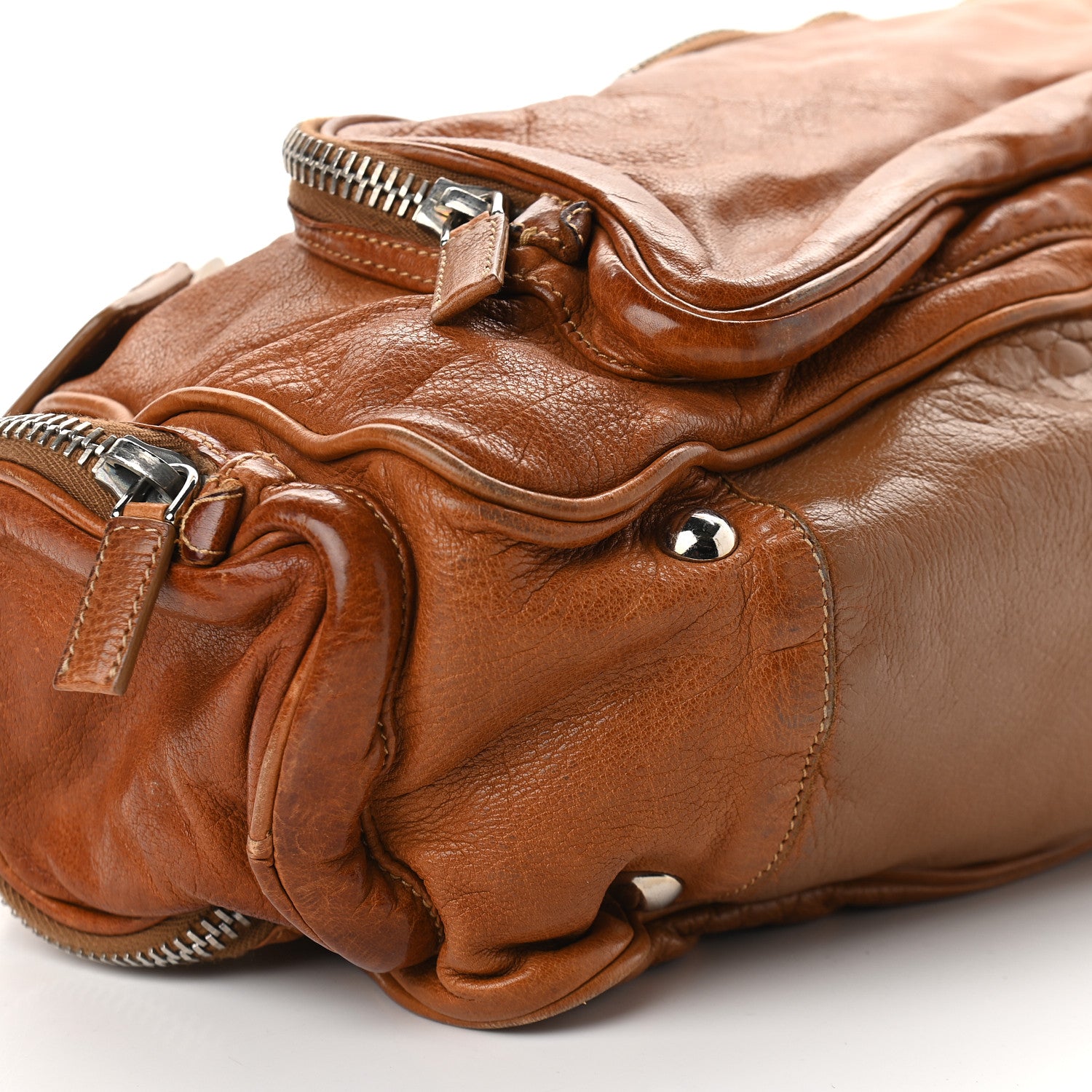 Prada Washed Buffalo Bag Cuoio 5 of 9