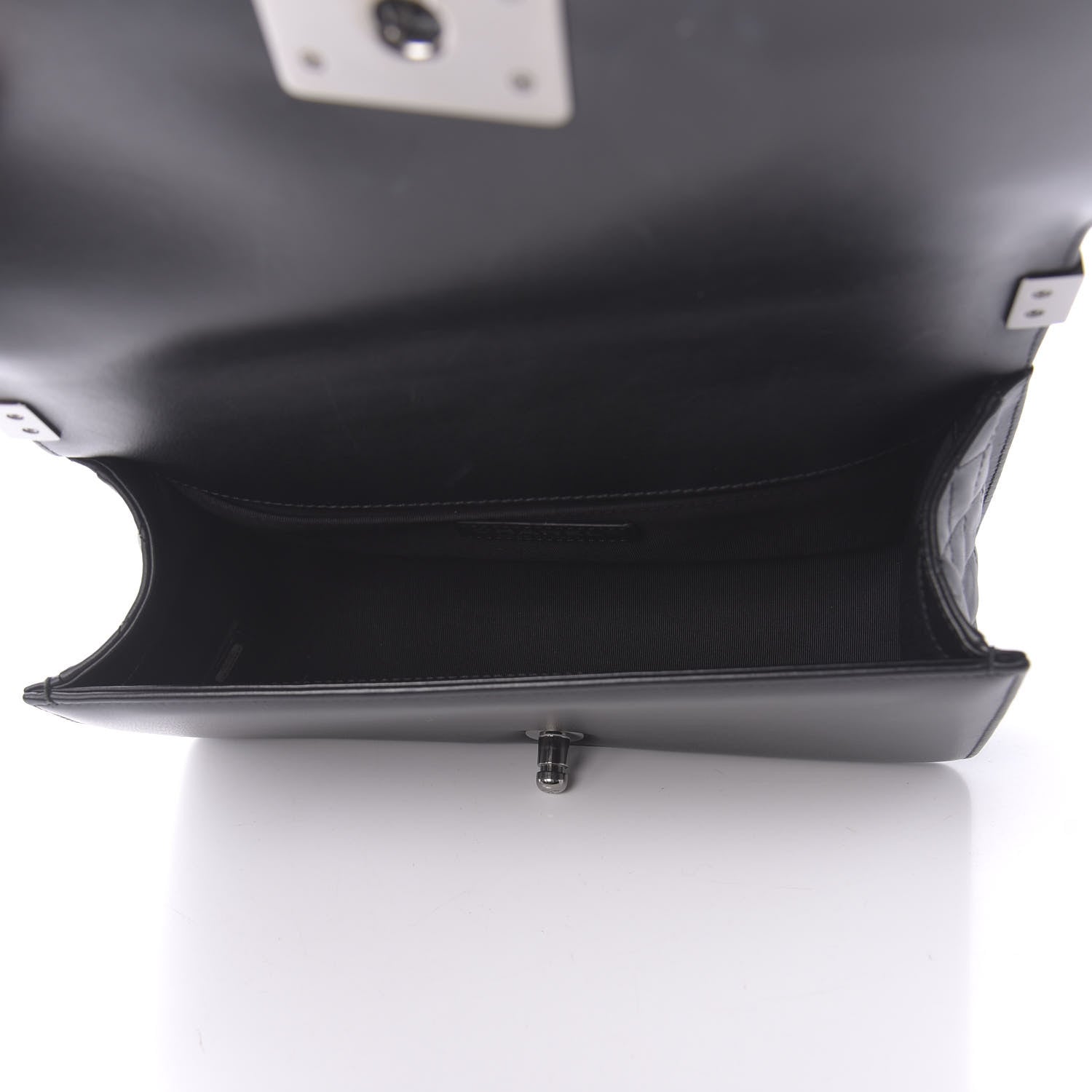 Chanel Calfskin Chevron Quilted Medium Boy Flap Black 5 of 10