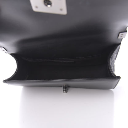 Chanel Calfskin Chevron Quilted Medium Boy Flap Black 5 of 10