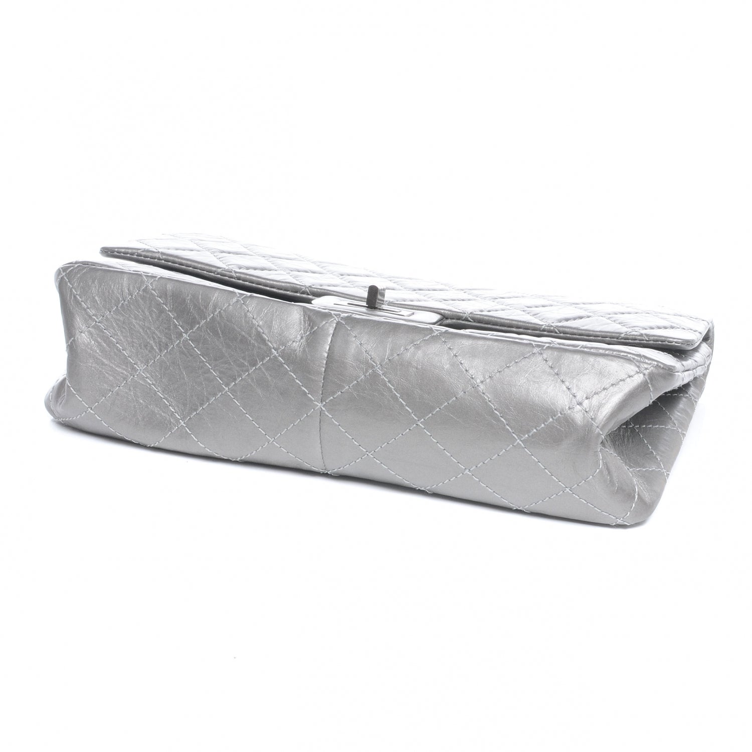 Chanel Aged Calfskin 2.55 Reissue 226 Jumbo Flap Silver 4 of 6