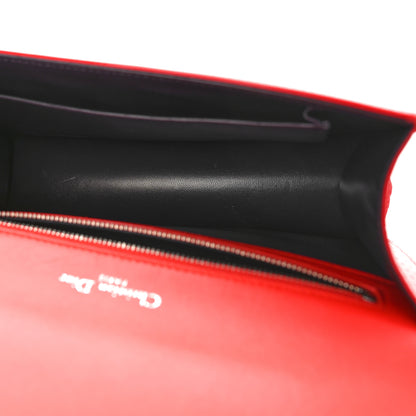 Christian Dior Patent Micro-Cannage Medium Diorama Flap Bag Red 5 of 8