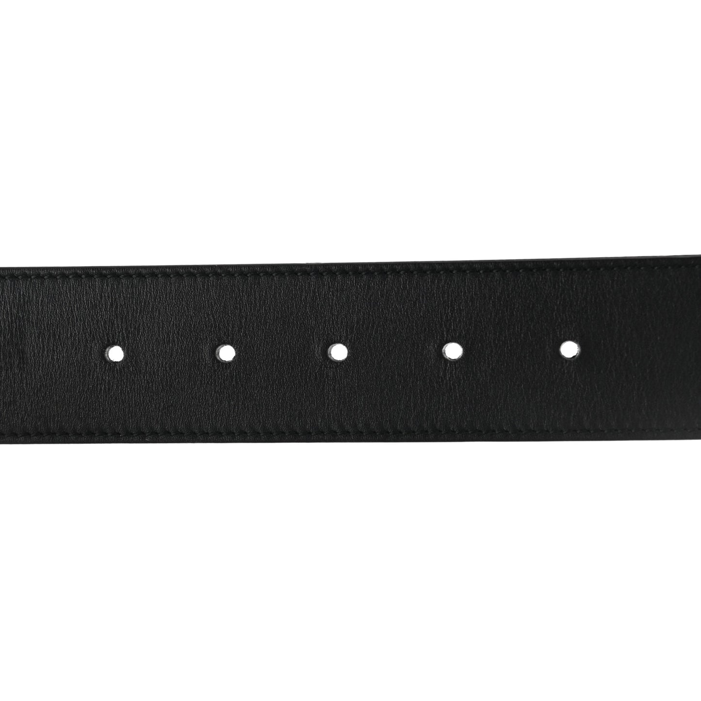 Moon Calfskin Pearl Double G 40mm Belt 100 40 Black Cream