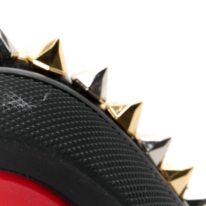 Christian Louboutin Calfskin Louis Spikes Flat Mens Sneakers 40.5 Black 9 of 9