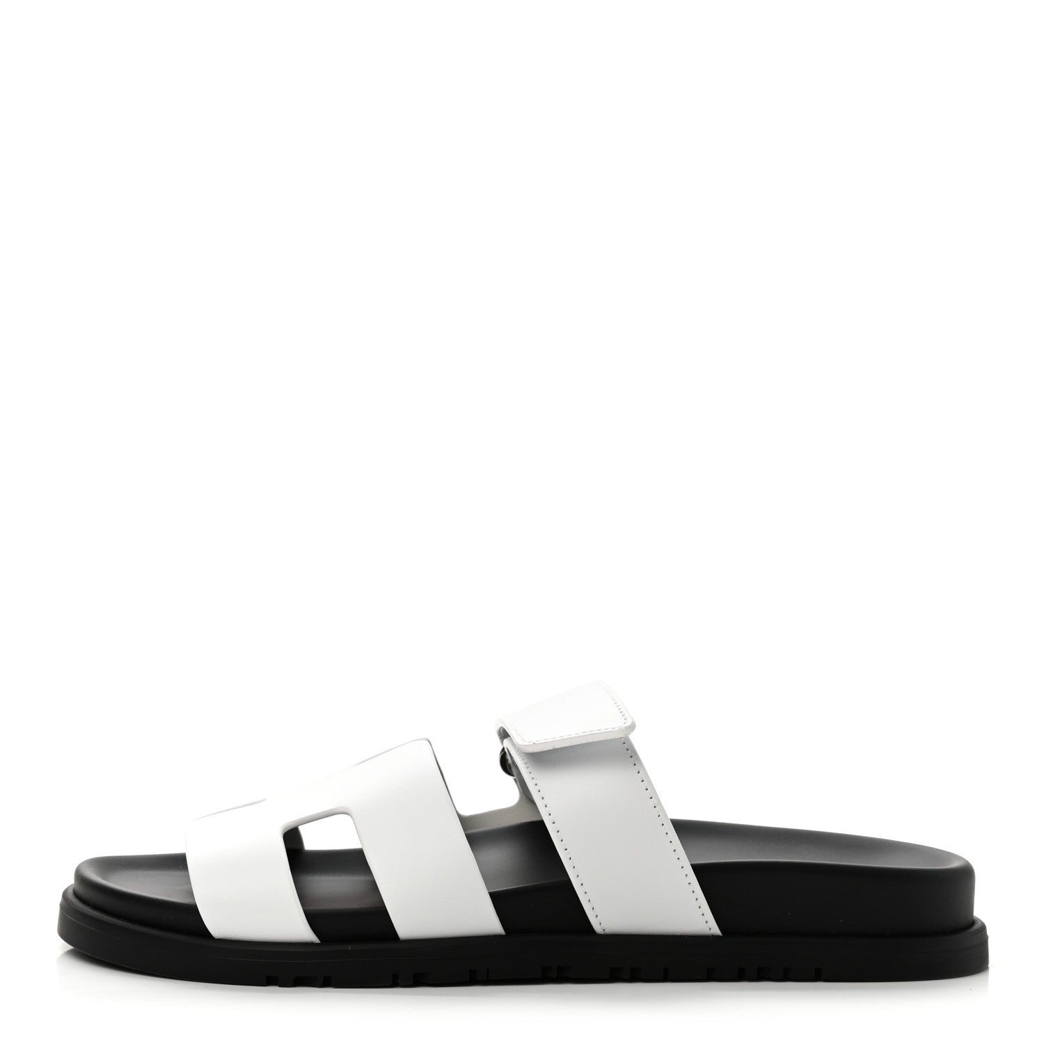 Hermes Calfskin Womens Chypre Sandals 38.5 White 1 of 9