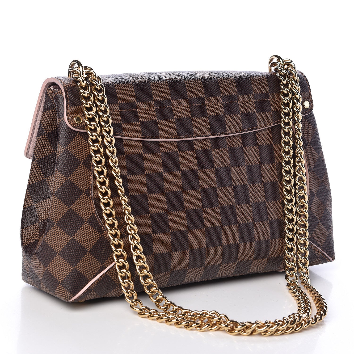 Louis Vuitton Damier Ebene Caissa Clutch Rose Ballerine 3 of 9