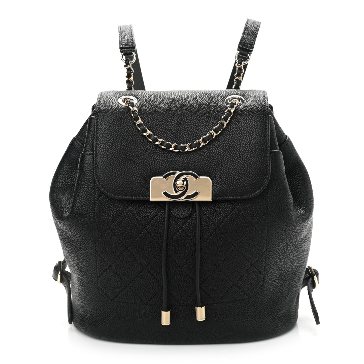 Caviar Quilted Backpack Black