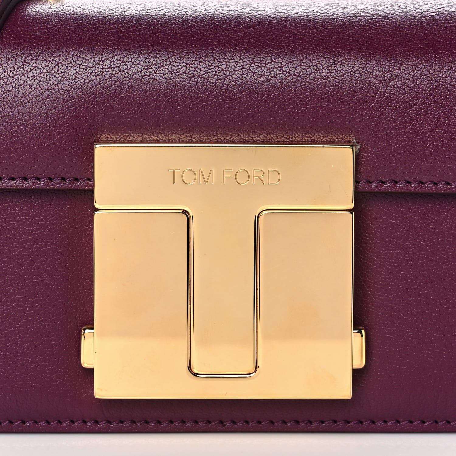 Tom Ford Calfskin T Clasp Crossbody Bag Purple 8 of 11