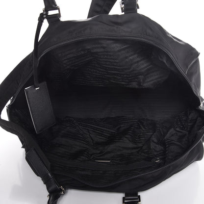 Prada Tessuto Nylon Saffiano Duffel Bag Black 6 of 10