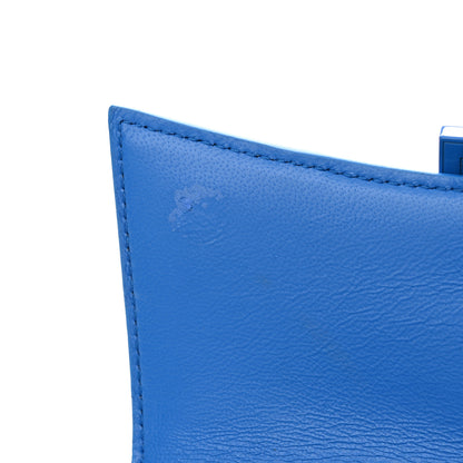 Balenciaga Shiny Box Calfskin Tonal B Hourglass Top Handle Bag XS Screen Blue 12 of 14