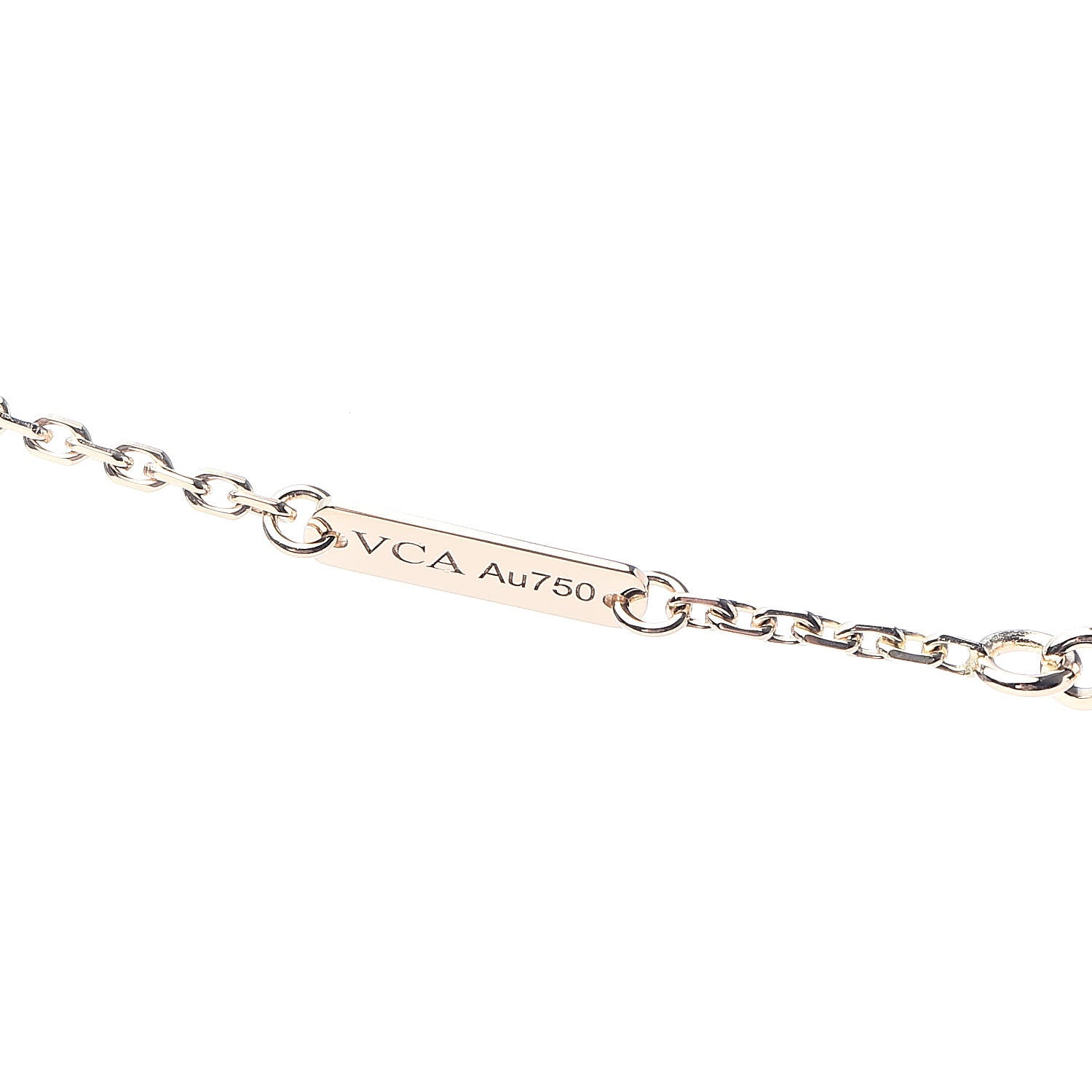 Van Cleef & Arpels 18K Yellow Gold Mother of Pearl Lucky Alhambra Butterfly Pendant Necklace 7 of 8