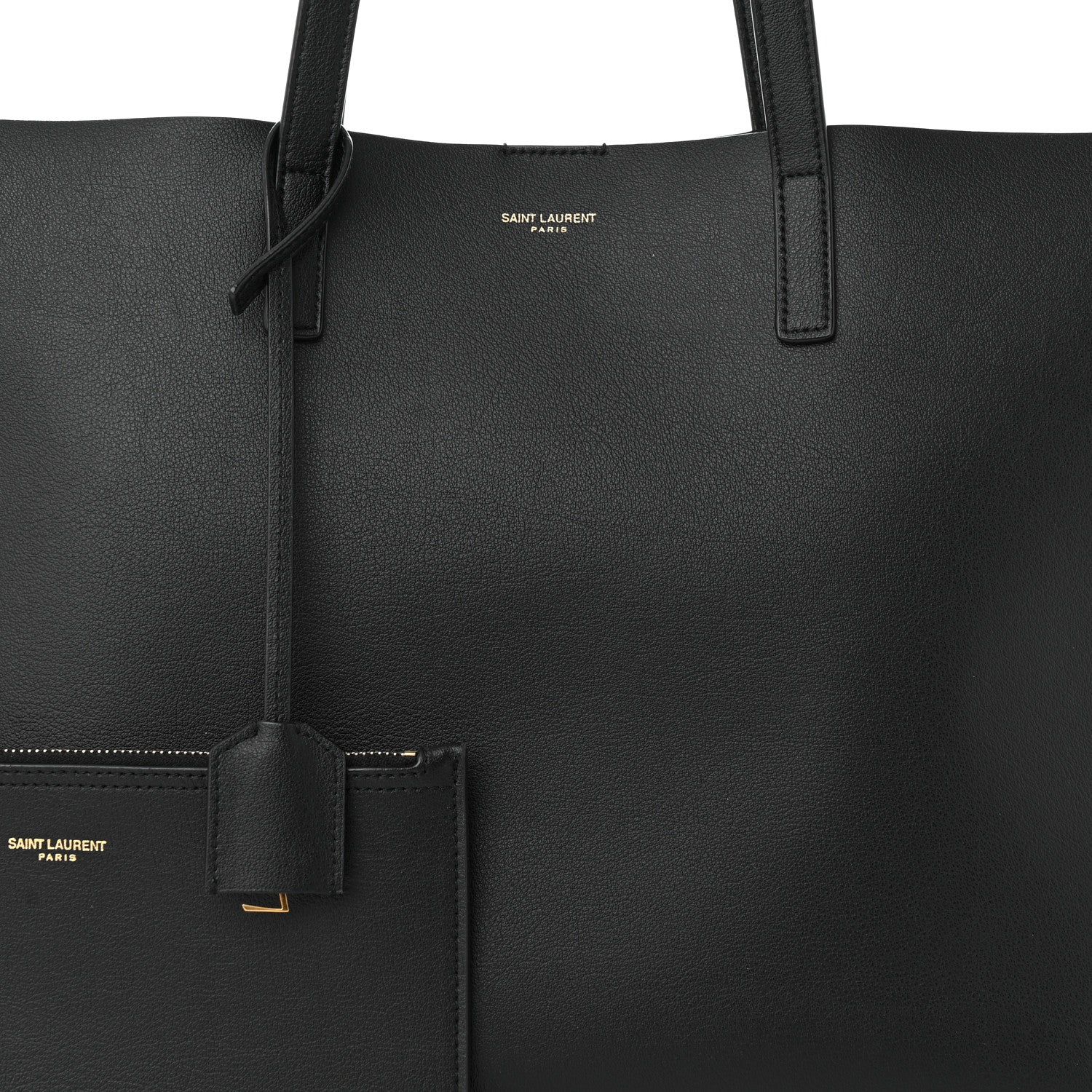 Saint Laurent Calfskin Large Shopping Tote Black 9 of 11