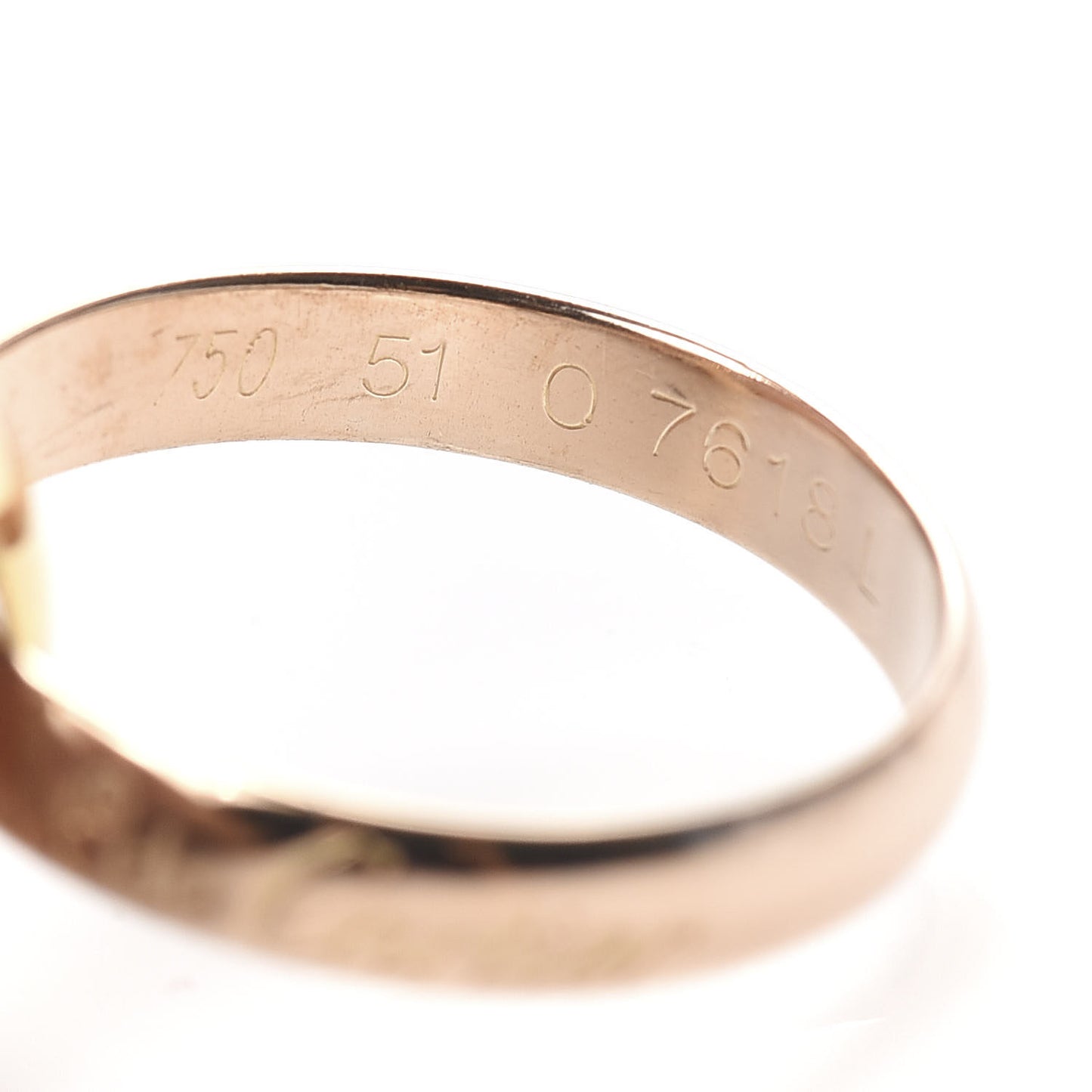 18k Pink Yellow White Gold Les Must De Trinity Ring 51 5.75