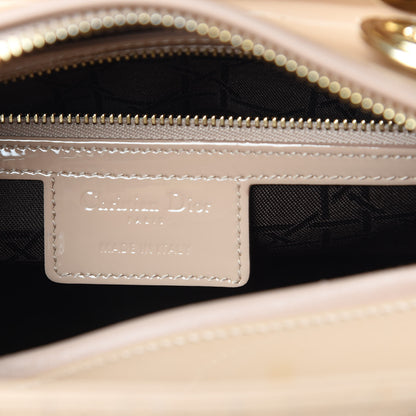 Christian Dior Patent Cannage Medium Lady Dior Beige 7 of 12