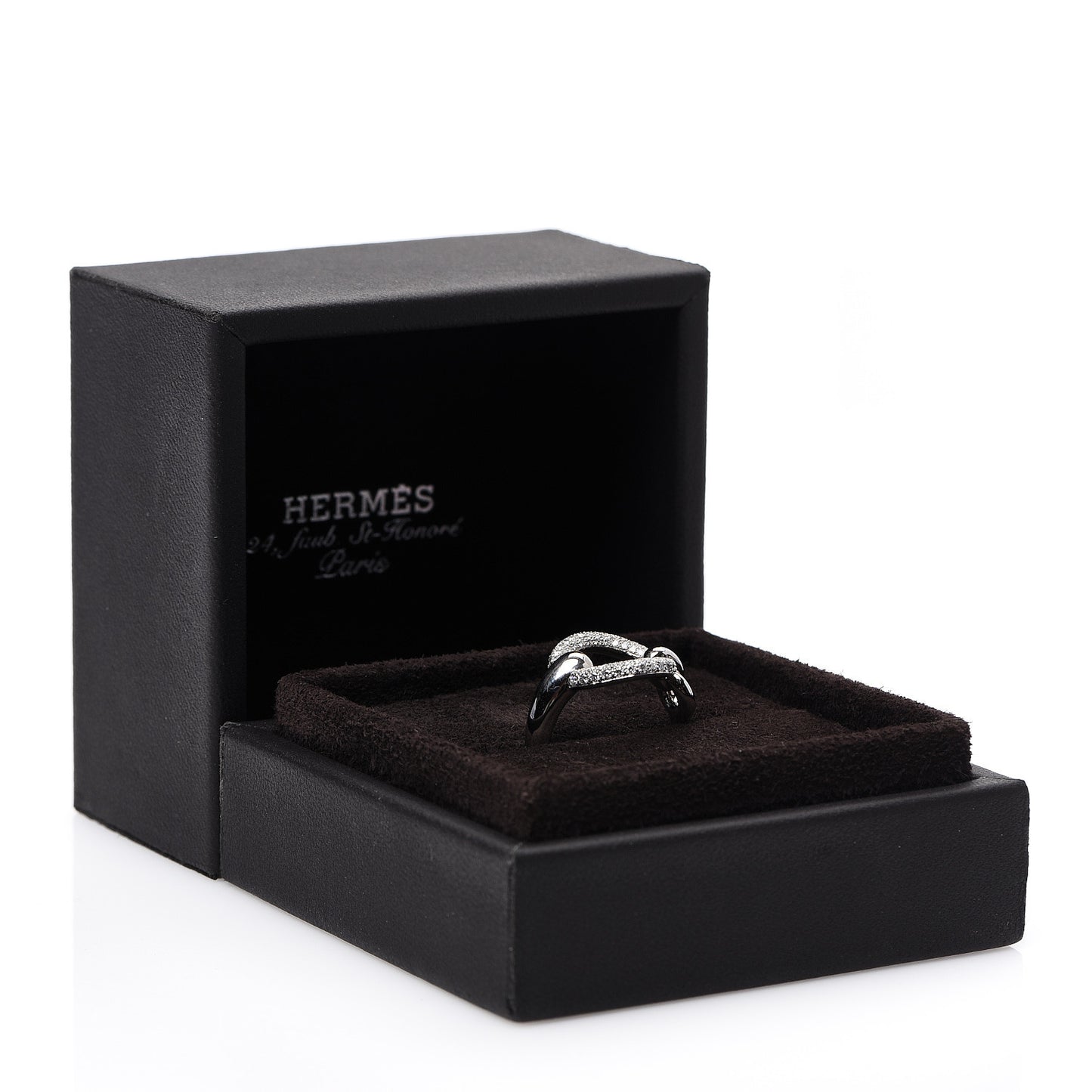 18K White Gold Diamond Filet d'Or Ring 53 6.25
