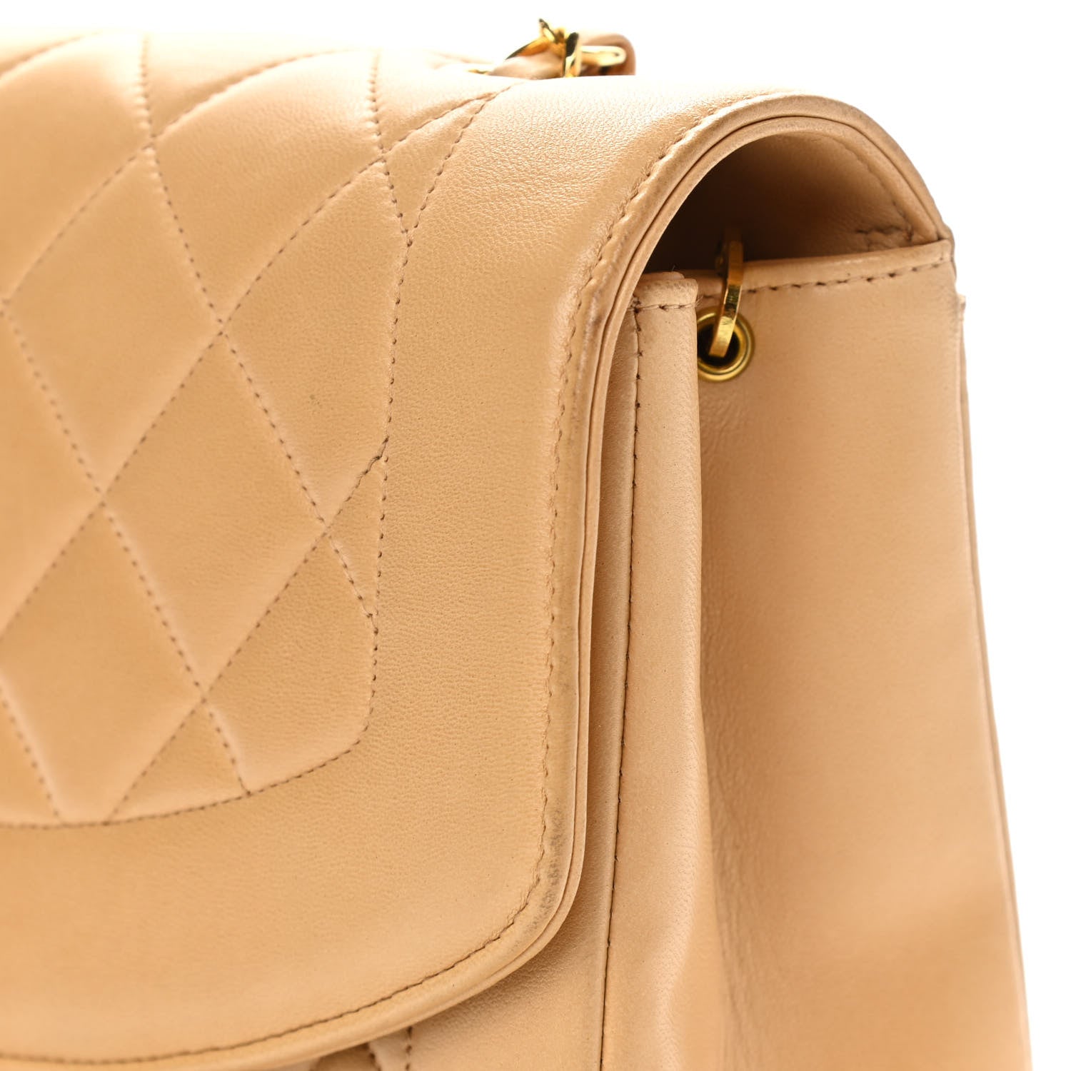 Chanel Lambskin Quilted Medium Single Flap Beige 15 of 15
