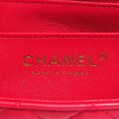 Chanel Lambskin Quilted Mini Rectangular Flap Fuchsia 6 of 8