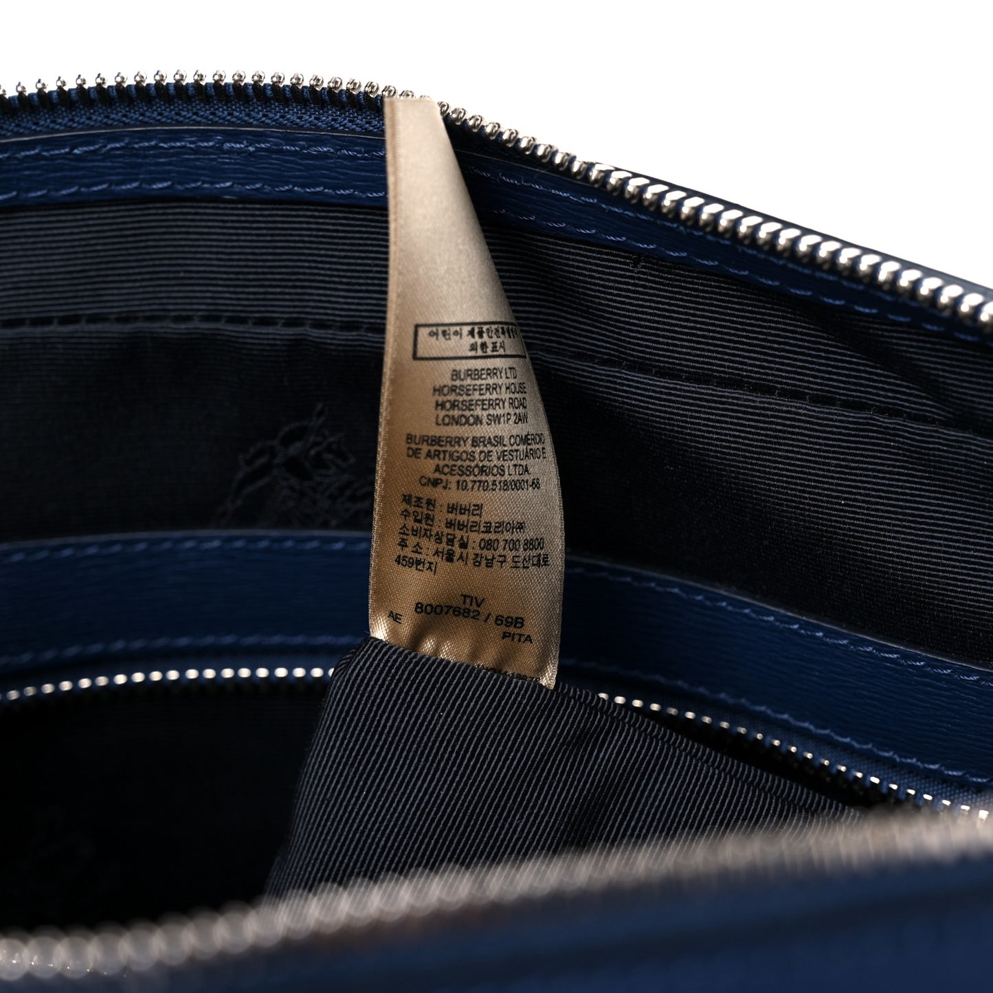 London Calfskin Ainsworth Briefcase Navy